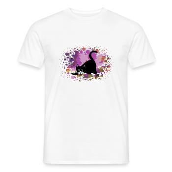 Cat - Men's T-Shirt - white - Front - AI Model Male 178 dark (178cm)