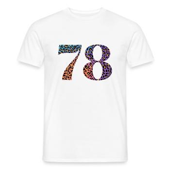 78th birthday leopard - Men's T-Shirt - white - Front - AI Model Male 178 dark (178cm)