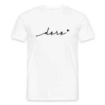 Nom cursif Doro - T-shirt homme - blanc - Devant - AI Model Male 178 dark (178cm)