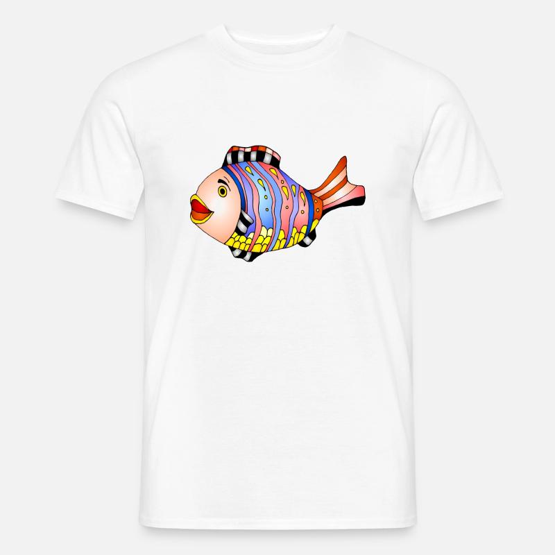 Fisch - Männer T-Shirt - Weiß