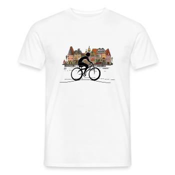 Cycliste - T-shirt homme - blanc - Devant - AI Model Male 178 dark (178cm)