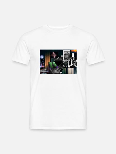 Dark ArtPrint - Männer T-Shirt - Weiß