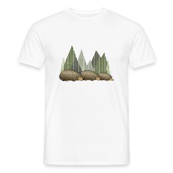 Hedgehogs - Men's T-Shirt - white - Front - AI Model Male 178 dark (178cm)