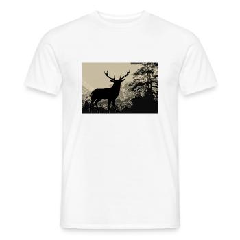 Cerf - T-shirt homme - blanc - Devant - AI Model Male 178 dark (178cm)