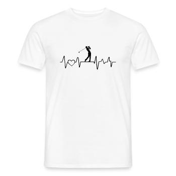 Golf Heartbeat - Men's T-Shirt - white - Front - AI Model Male 178 dark (178cm)