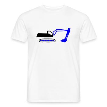 bagger - Männer T-Shirt - Weiß - Vorne - AI Model Male 178 dark (178cm)