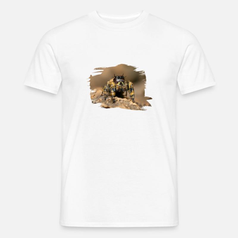 phidippus otiosus jumping spider, spring spinne - Männer T-Shirt - Weiß