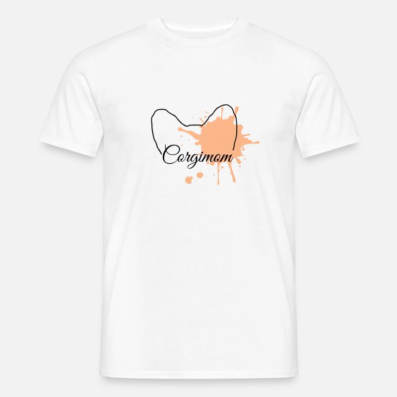 Corgimom Splash - Männer T-Shirt - Weiß