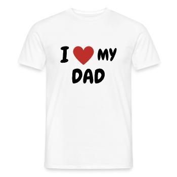 I love my Dad Design - Männer T-Shirt - Weiß - Vorne - AI Model Male 178 dark (178cm)