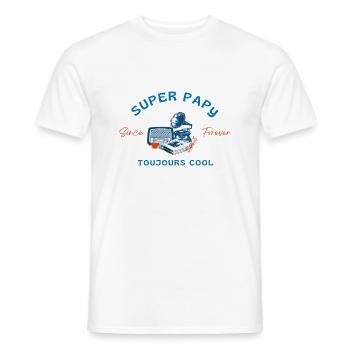 Super Opa immer cool - Opa Geschenkidee - Männer T-Shirt - Weiß - Vorne - AI Model Male 178 dark (178cm)
