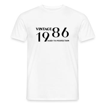 Vintage 1986 aged to perfection - Men's T-Shirt - white - Front - AI Model Male 178 dark (178cm)