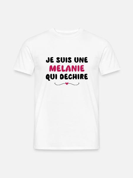 T-Shirt Ich bin eine Melanie, die rockt - Männer T-Shirt - Weiß