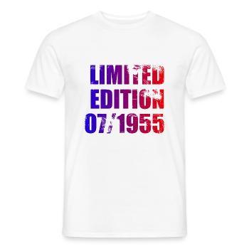 70th Birthday Limited Edition 07/1955 - Men's T-Shirt - white - Front - AI Model Male 178 dark (178cm)