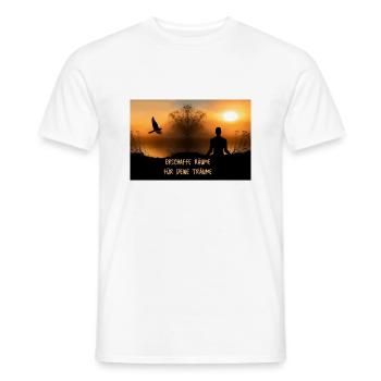 Poster Dreams Spaces Nature - Men's T-Shirt - white - Front - AI Model Male 178 dark (178cm)