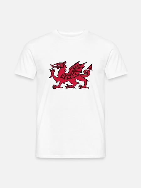 Welsh Dragon - Men's T-Shirt - white