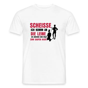 SCHEISSE ICH KOMM AN DIE - Männer T-Shirt - Weiß - Vorne - AI Model Male 178 dark (178cm)