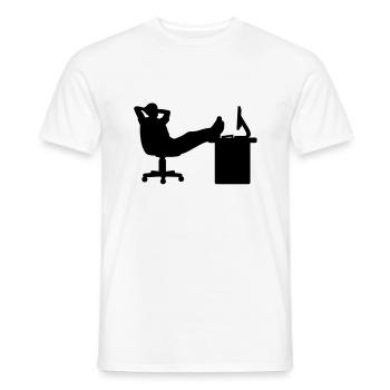 Boss relax - Männer T-Shirt - Weiß - Vorne - AI Model Male 178 dark (178cm)