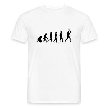 Evolution Squash Sport Squashspieler Geschenk - Männer T-Shirt - Weiß - Vorne - AI Model Male 178 dark (178cm)
