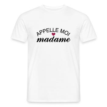 Appelle Moi Madame - T-shirt homme - blanc - Devant - AI Model Male 178 dark (178cm)