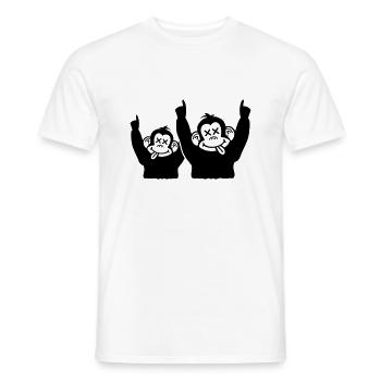 party_monkeys_pi1 - T-shirt homme - blanc - Devant - AI Model Male 178 dark (178cm)