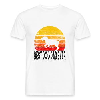 Sunset Dog LE MEILLEUR CADEAU DU CADEAU - T-shirt homme - blanc - Devant - AI Model Male 178 dark (178cm)