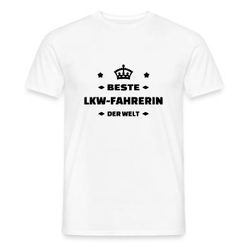 Trucker LKW Fahrer Routier Truck Camion Transport - Men's T-Shirt - white - Front - AI Model Male 178 dark (178cm)