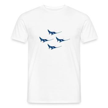 4 manta rays - Men's T-Shirt - white - Front - AI Model Male 178 dark (178cm)