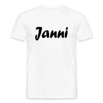 janni - Männer T-Shirt - Weiß - Vorne - AI Model Male 178 dark (178cm)