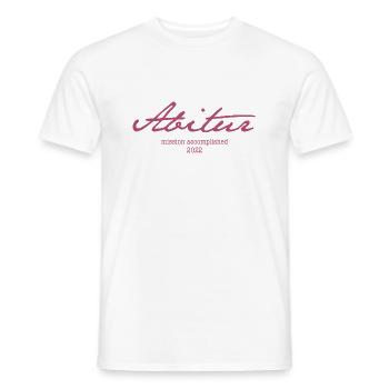 Abi '22 Motto mit Stil - Mission accomplished 2022 - Männer T-Shirt - Weiß - Vorne - AI Model Male 178 dark (178cm)