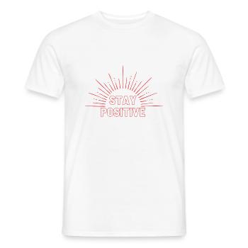 Stay Positive in red - Men's T-Shirt - white - Front - AI Model Male 178 dark (178cm)