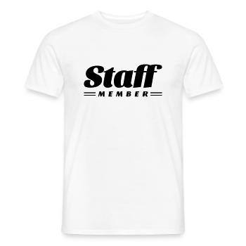 Membre du personnel - T-shirt homme - blanc - Devant - AI Model Male 178 dark (178cm)