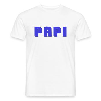 PAPY. FÊTE DES PÈRES. BONNE FÊTE PAPY. JE T'AIME. - T-shirt homme - blanc - Devant - AI Model Male 178 dark (178cm)