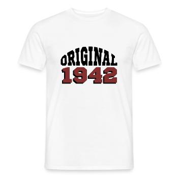 Original 1942 - Männer T-Shirt - Weiß - Vorne - AI Model Male 178 dark (178cm)