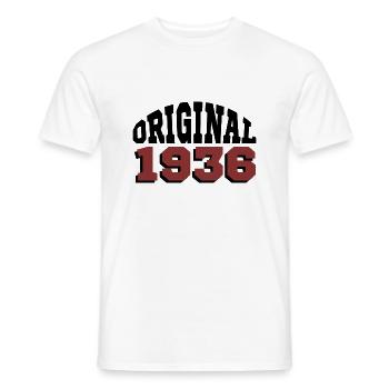 Original 1936 - Männer T-Shirt - Weiß - Vorne - AI Model Male 178 dark (178cm)