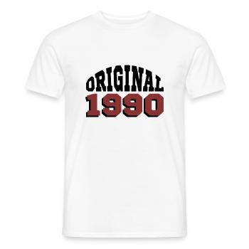 Original 1990 - Men's T-Shirt - white - Front - AI Model Male 178 dark (178cm)
