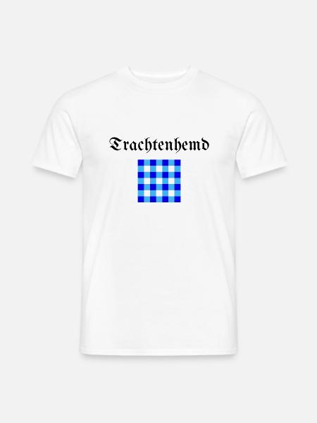 Trachtenhemd, für alle ohne Trachtenhemd - Männer T-Shirt - Weiß
