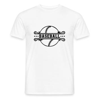 base-ball - T-shirt homme - blanc - Devant - AI Model Male 178 dark (178cm)