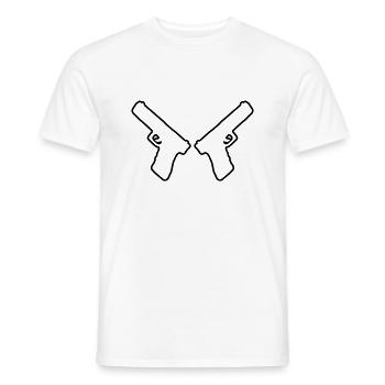 Guns - Men's T-Shirt - white - Front - AI Model Male 178 dark (178cm)