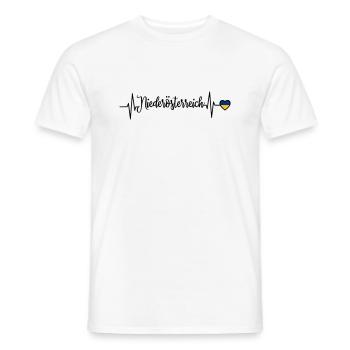 Lower Austria Pulse Heart Line - Men's T-Shirt - white - Front - AI Model Male 178 dark (178cm)