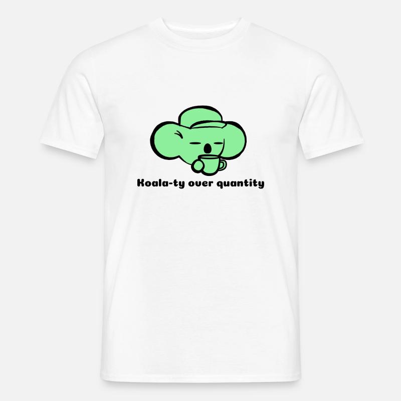 Koala Ty über Mengendesigns - Männer T-Shirt - Weiß