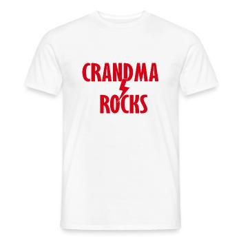 Oma rockt - Männer T-Shirt - Weiß - Vorne - AI Model Male 178 dark (178cm)