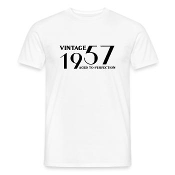 Vintage 1957 aged to perfection - Men's T-Shirt - white - Front - AI Model Male 178 dark (178cm)