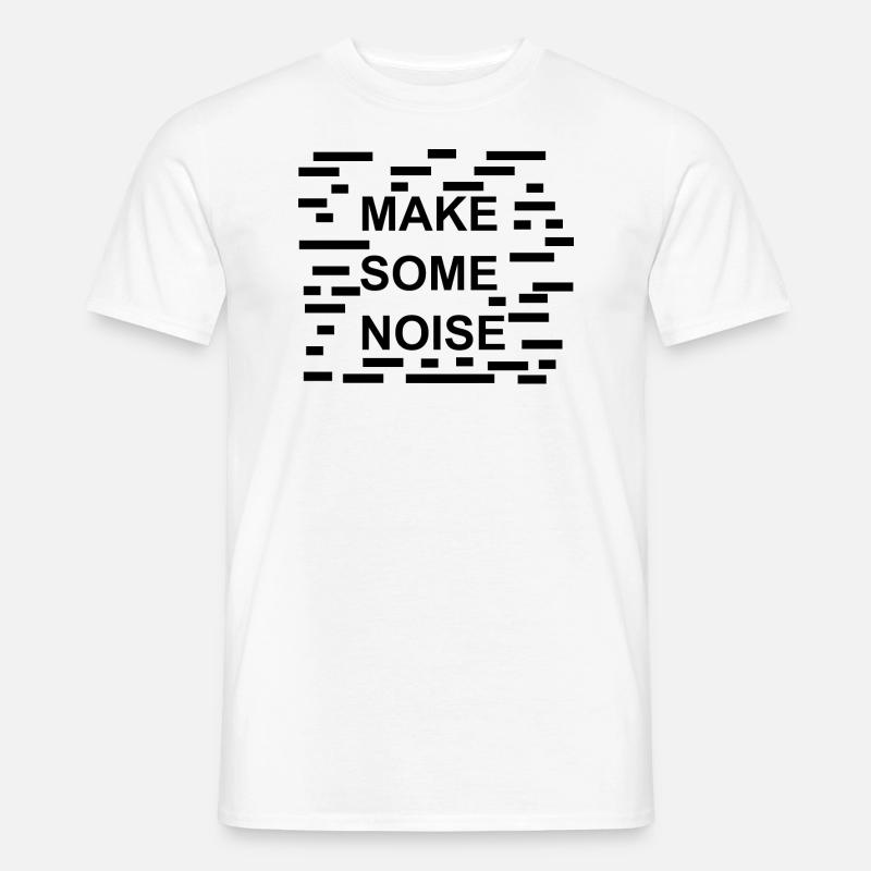 Make some noise with a synthesizer - Männer T-Shirt - Weiß