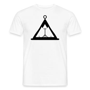 tente de camping - T-shirt homme - blanc - Devant - AI Model Male 178 dark (178cm)