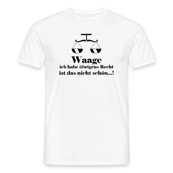 Waage Sternzeichen - Männer T-Shirt - Weiß - Vorne - AI Model Male 178 dark (178cm)