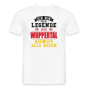 Stadt Wuppertal Deutschland Legende Spruch - Männer T-Shirt - Weiß - Vorne - AI Model Male 178 dark (178cm)