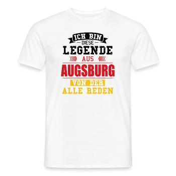 Stadt Augsburg Deutschland Legende Spruch - Männer T-Shirt - Weiß - Vorne - AI Model Male 178 dark (178cm)