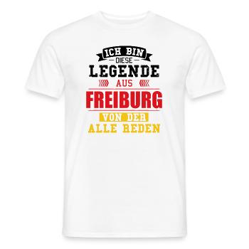 Stadt Freiburg Deutschland Legende Spruch - Männer T-Shirt - Weiß - Vorne - AI Model Male 178 dark (178cm)
