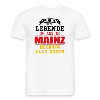 Stadt Mainz Deutschland Legende Spruch - Männer T-Shirt - Weiß - Vorne - AI Model Male 178 dark (178cm)