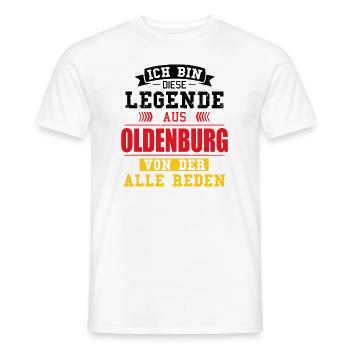 Stadt Oldenburg Deutschland Legende Spruch - Männer T-Shirt - Weiß - Vorne - AI Model Male 178 dark (178cm)